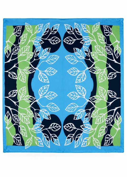 Selva Silk Scarf in Green from LES BELLES VAGABONDES at Edito Boutique