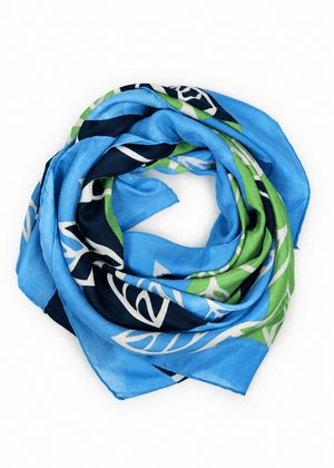 Selva Silk Scarf in Green from LES BELLES VAGABONDES at Edito Boutique