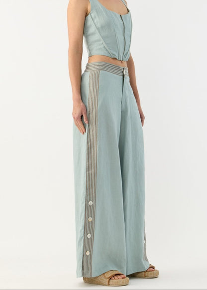 Seven Linen Pant in Mint from FLANNEL at Edito boutique