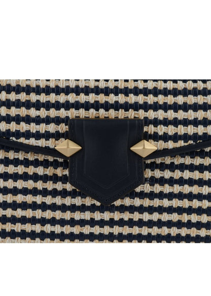 Sevres Braided Shoulder Bag in Navy from POURCHET at Edito Boutique