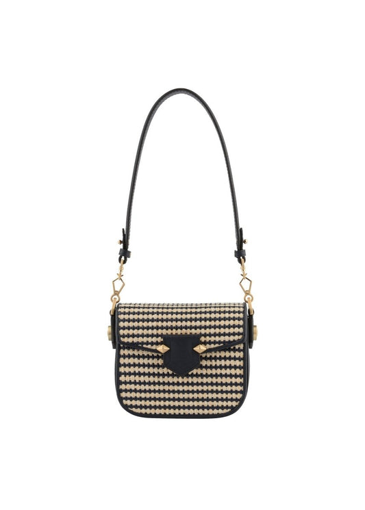 Sevres Braided Shoulder Bag in Navy from POURCHET at Edito Boutique