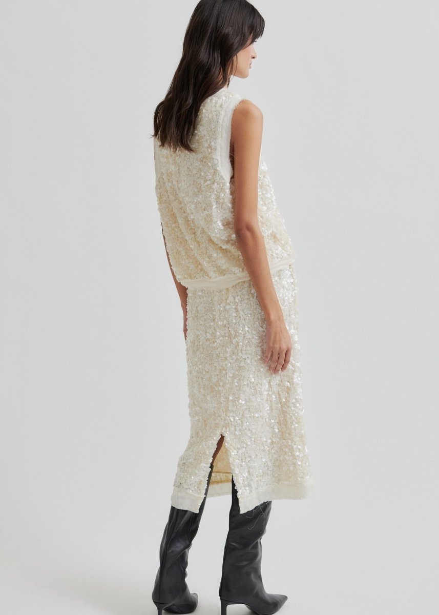 Shiny Top in Tofu from SECOND FEMALE at Edito boutique