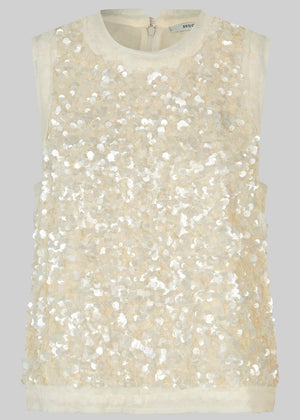 Shiny Top in Tofu from SECOND FEMALE at Edito boutique
