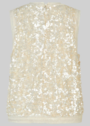 Shiny Top in Tofu from SECOND FEMALE at Edito boutique