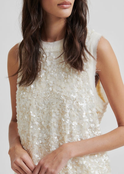 Shiny Top in Tofu from SECOND FEMALE at Edito boutique