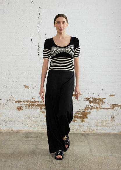 Short Sleeves Sweater in Black from SITA MURT at Edito boutique