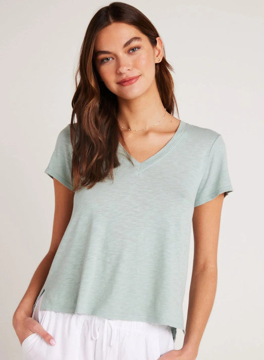 Side Slit V - Neck Tee from BELLA DAHL at Edito boutique