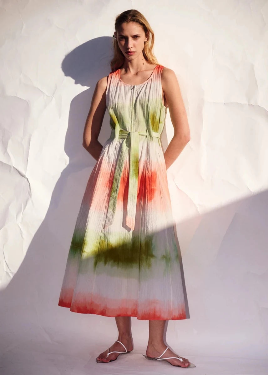 Singlet Zip Midi Dress in Citrus from LUUDA at Edito Boutique