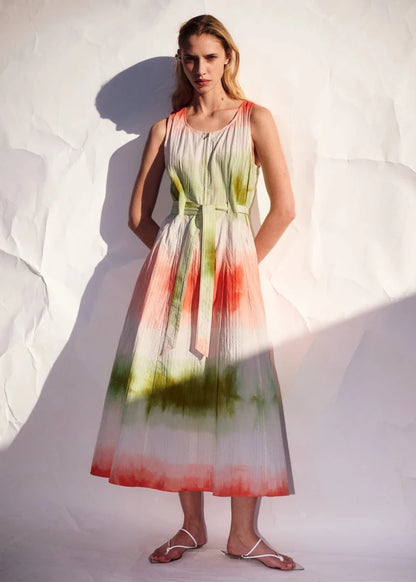 Singlet Zip Midi Dress in Citrus from LUUDA at Edito Boutique