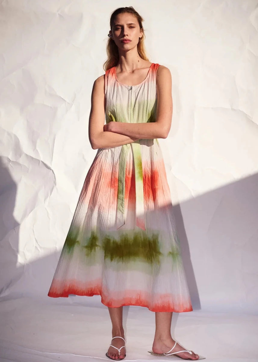 Singlet Zip Midi Dress in Citrus from LUUDA at Edito Boutique