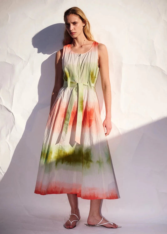 Singlet Zip Midi Dress in Citrus from LUUDA at Edito Boutique