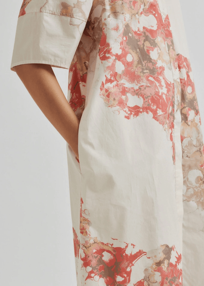 Sirmione Shirt Dress in Spiced Coral from SECOND FEMALE at Edito boutique