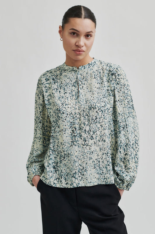 Sisal Blouse in Slate Green from Second Female