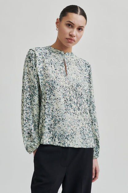 Sisal Blouse in Slate Green from SECOND FEMALE at Edito boutique