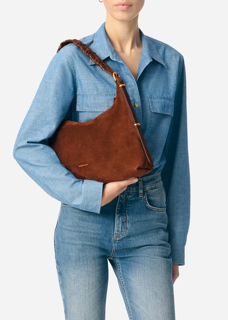 Small Jess Hobo Bag in Cognac from VANESSA BRUNO at Edito Boutique
