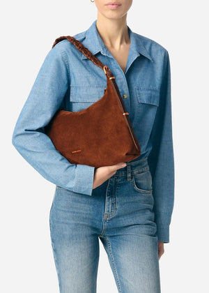 Small Jess Hobo Bag in Cognac from VANESSA BRUNO at Edito Boutique