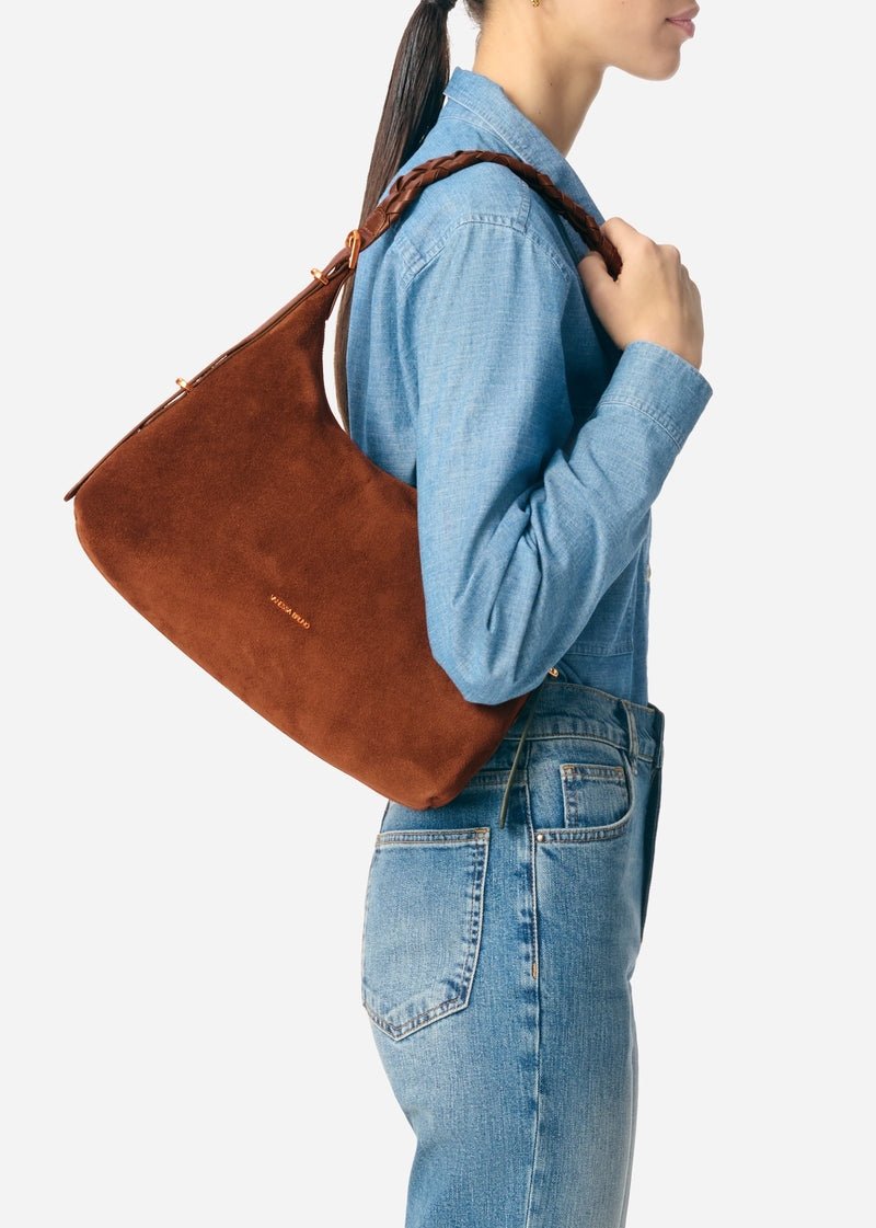 Small Jess Hobo Bag in Cognac from VANESSA BRUNO at Edito Boutique