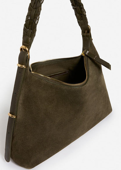 Small Jess Hobo Bag in Khaki from VANESSA BRUNO at Edito Boutique