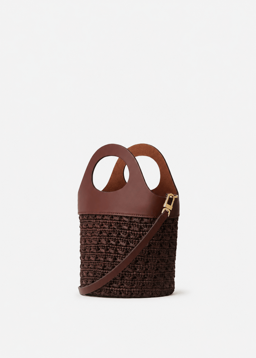 Small Pauline Bucket in Coffee from KALOES at Edito Boutique