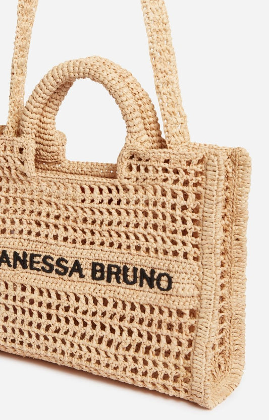 Small Raffia Basket in Natural from VANESSA BRUNO at Edito boutique