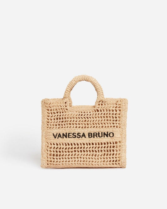 Small Raffia Basket in Natural from VANESSA BRUNO at Edito boutique