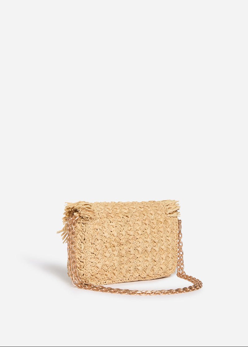 Small Raffia Moon Bag from VANESSA BRUNO at Edito Boutique