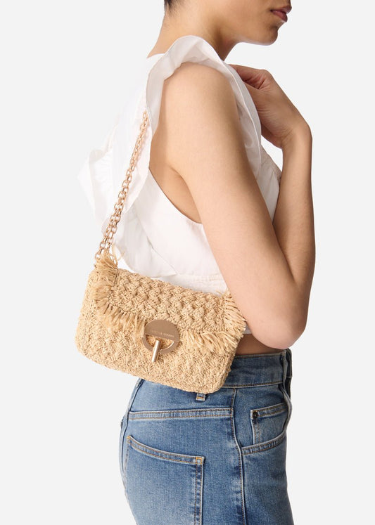 Small Raffia Moon Bag in Raffia from VANESSA BRUNO at Edito boutique