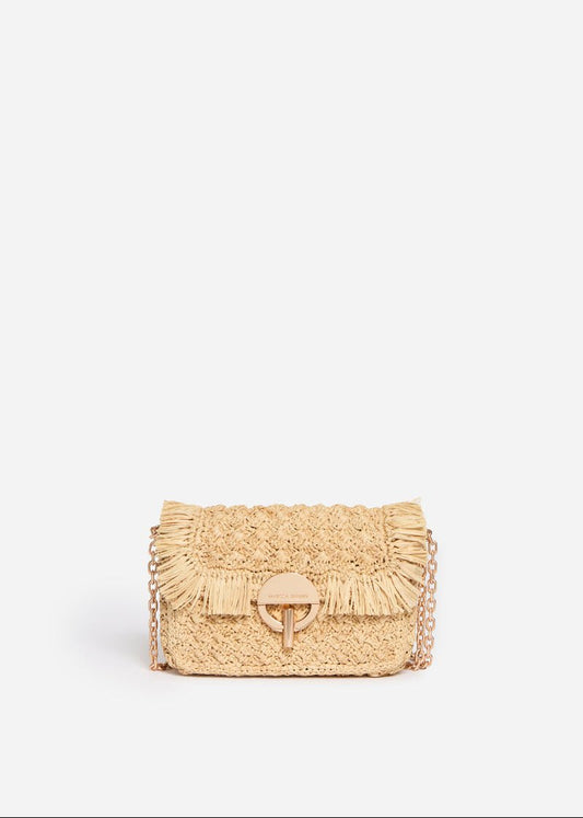 Small Raffia Moon Bag in Raffia from VANESSA BRUNO at Edito boutique