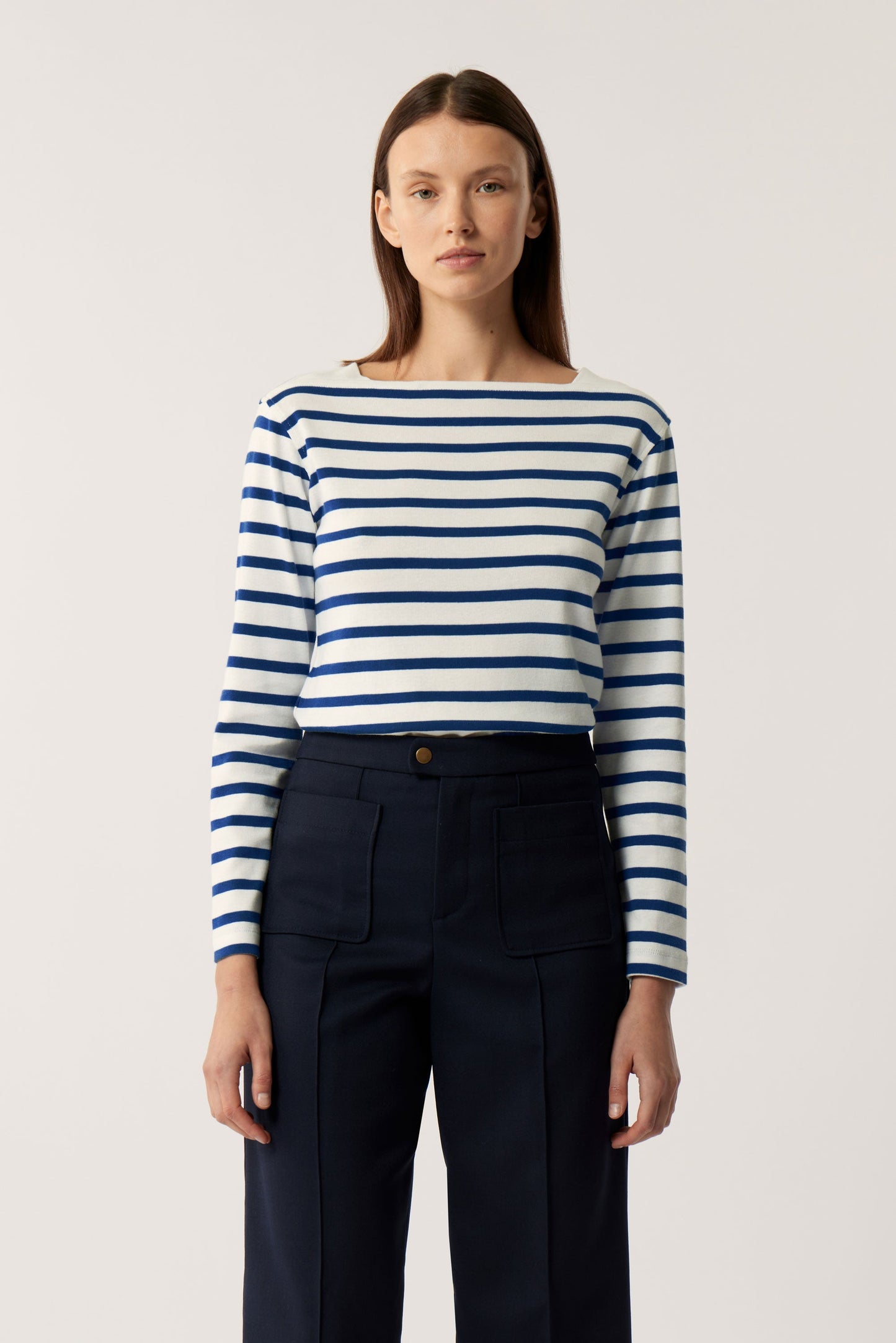 Soeur Katy Tee-Shirt White/Navy stripe