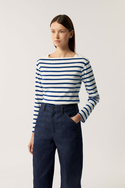 Soeur Katy Tee-Shirt White/Navy stripe