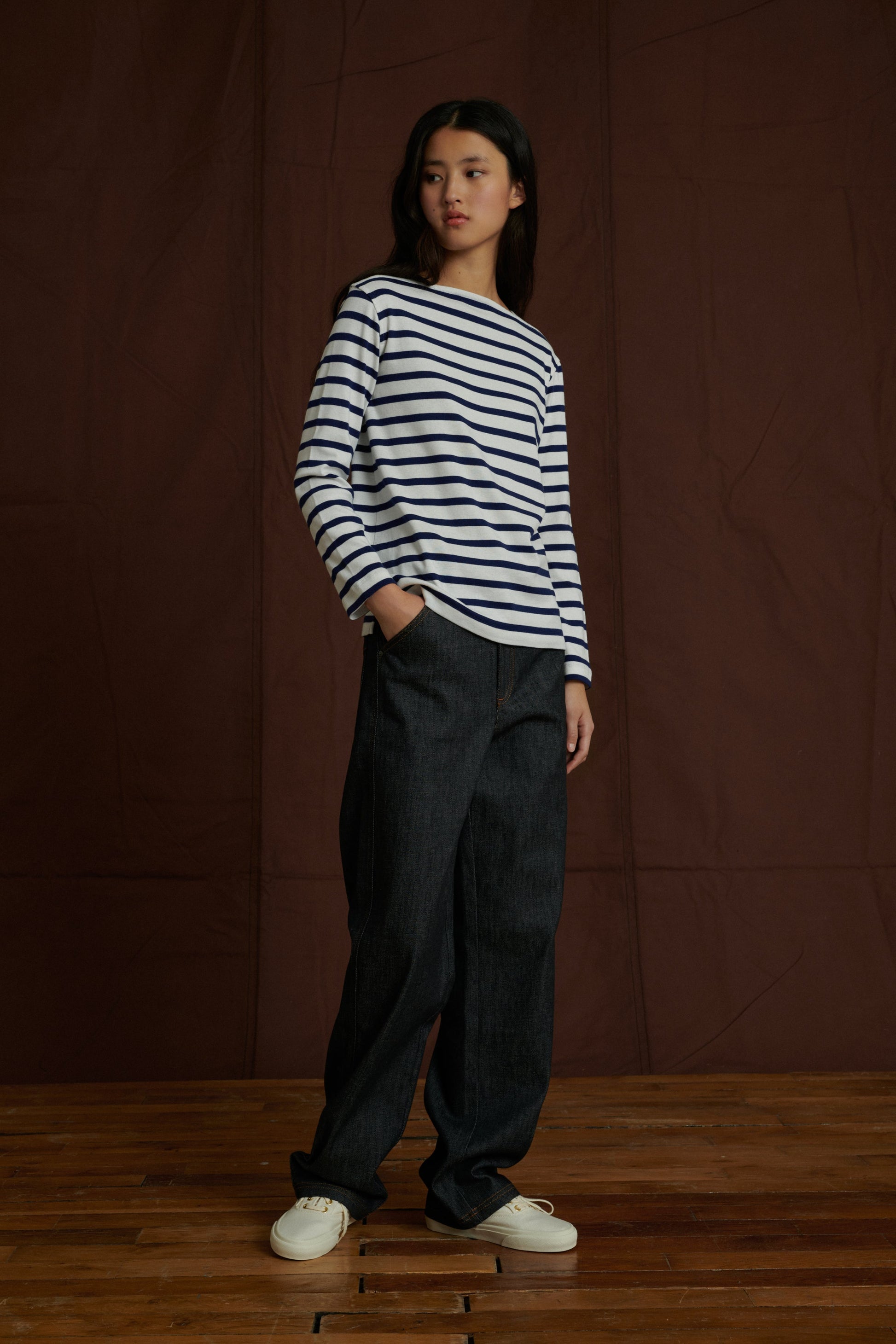 Soeur Katy Tee-Shirt White/Navy stripe