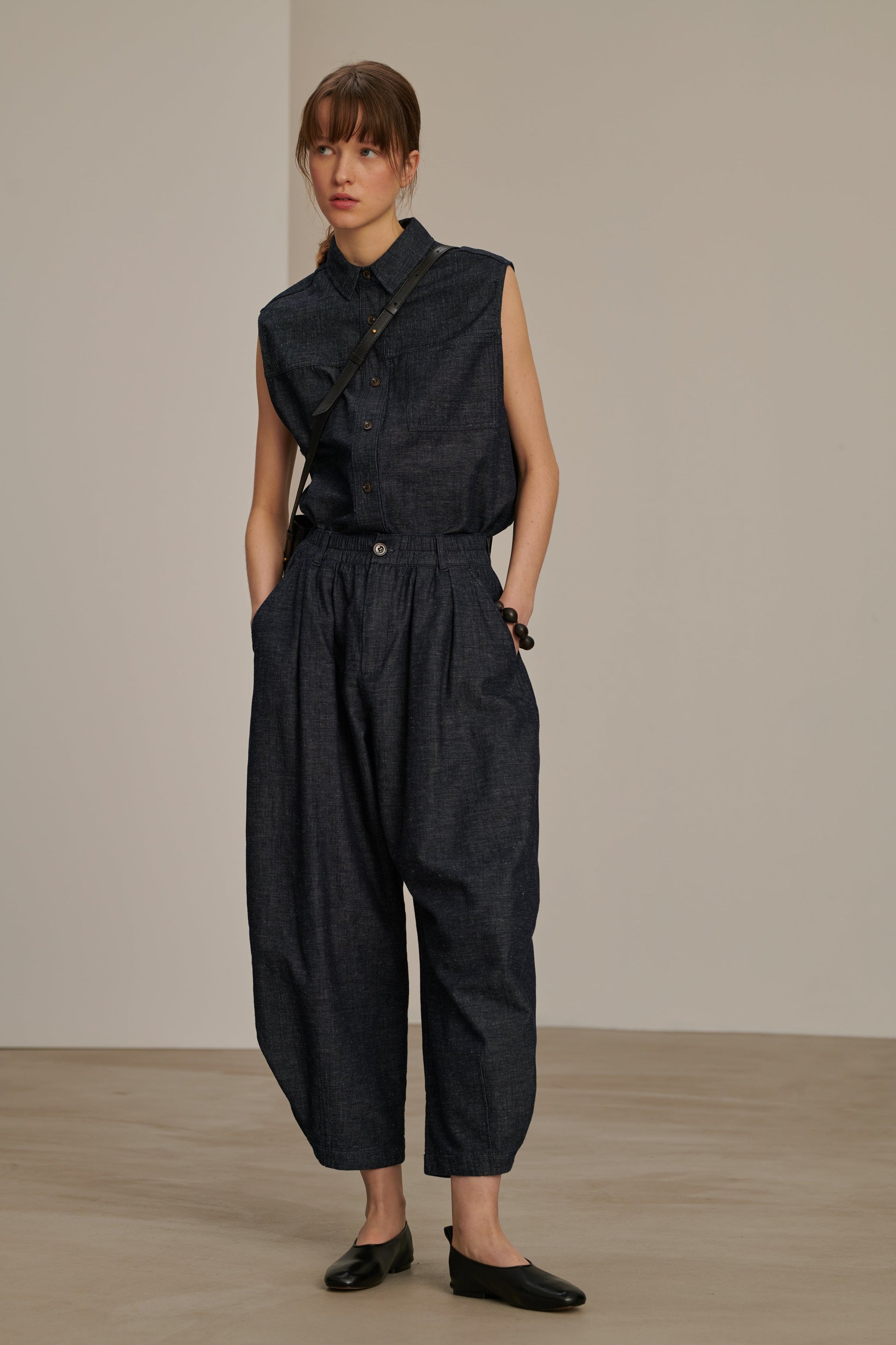 Soeur Vernon pants in Blue/Black at Edito Boutique