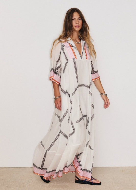 Solene Maxi Dress in Ecru from STELLA FOREST at Edito boutique