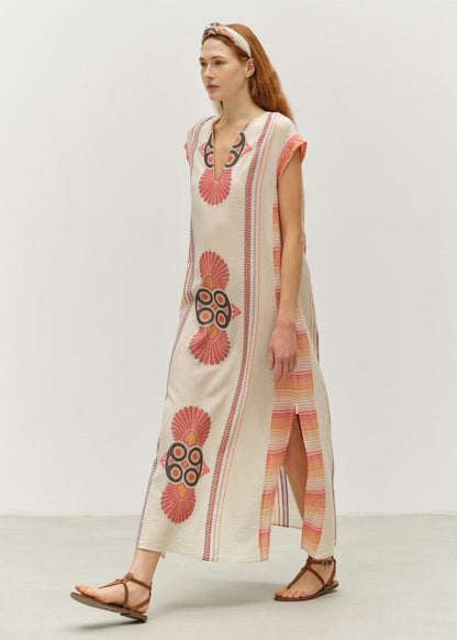 Stellar Dress in Red/Orange from DEVOTION TWINS at Edito boutique