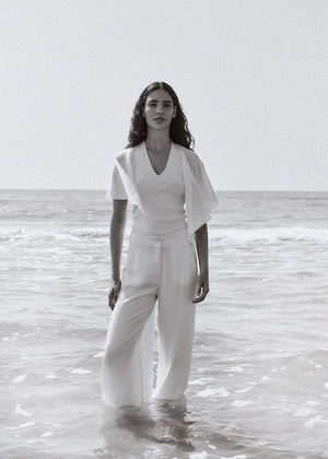 Sweater Sleeve Top in White from SITA MURT at Edito Boutique