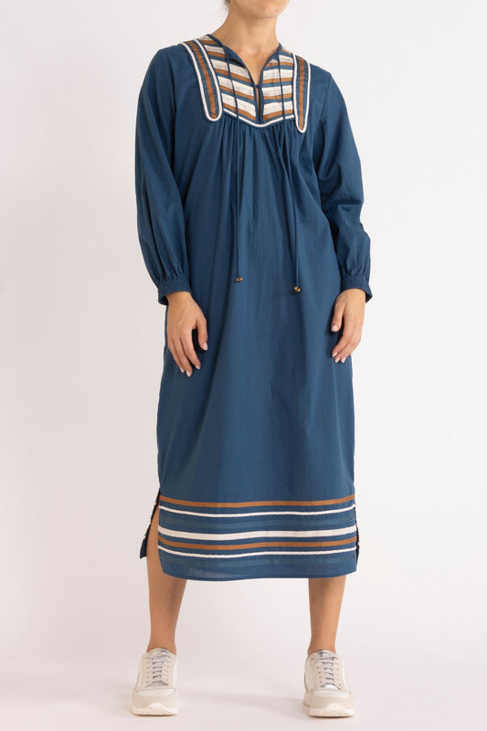 Talitha Dress in Ocean from Flannel