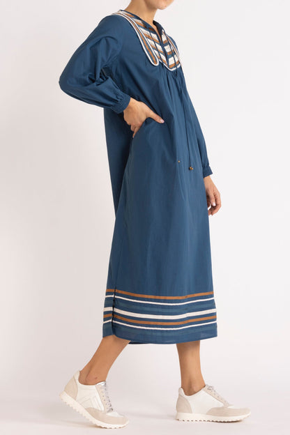 Talitha Dress in Ocean from Flannel