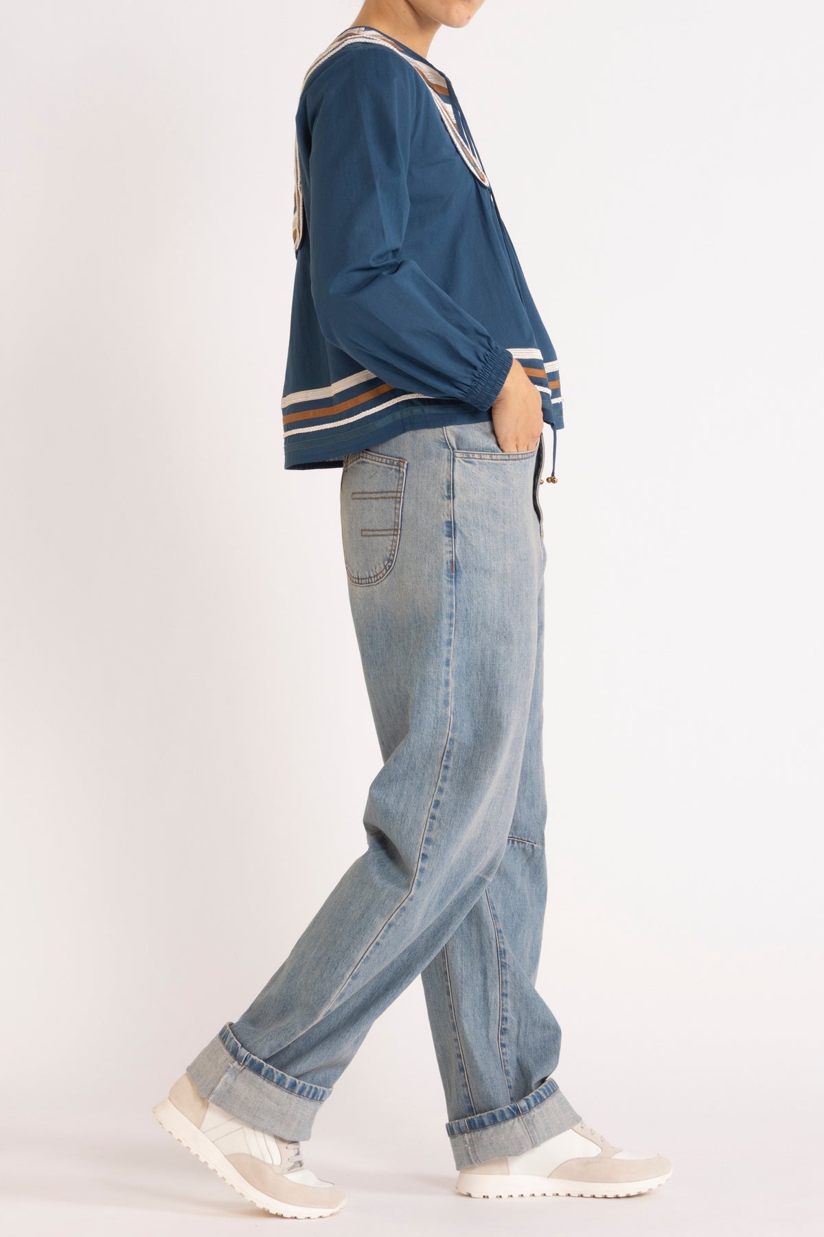 Talitha Top in Ocean from Flannel