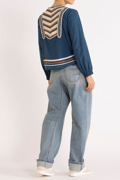 Talitha Top in Ocean from Flannel