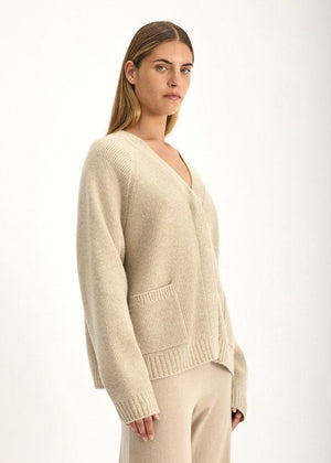 Tallis Cardigan in Jute Marle from JAC + JACK at Edito Boutique