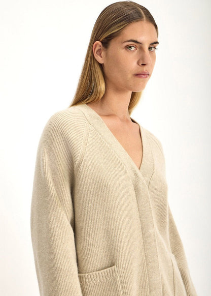 Tallis Cardigan in Jute Marle from JAC + JACK at Edito Boutique