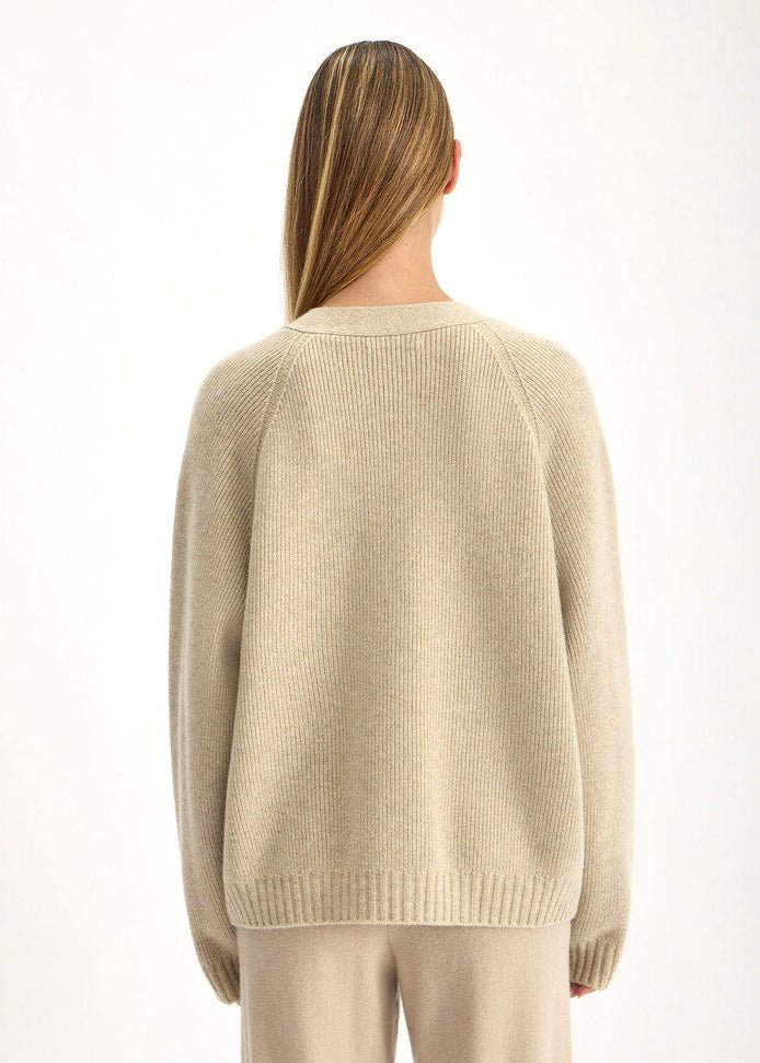 Tallis Cardigan in Jute Marle from JAC + JACK at Edito Boutique