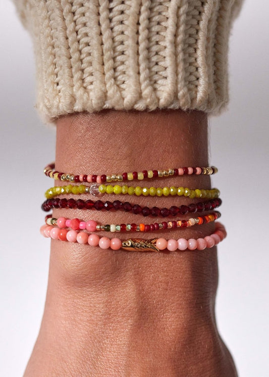 Tan Line Bracelet in Burgundy from ANNI LU at Edito boutique
