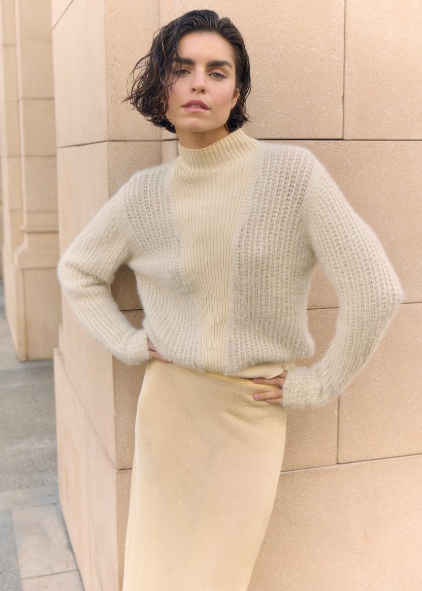 Textured Sweater in Popcorn from SITA MURT at Edito boutique