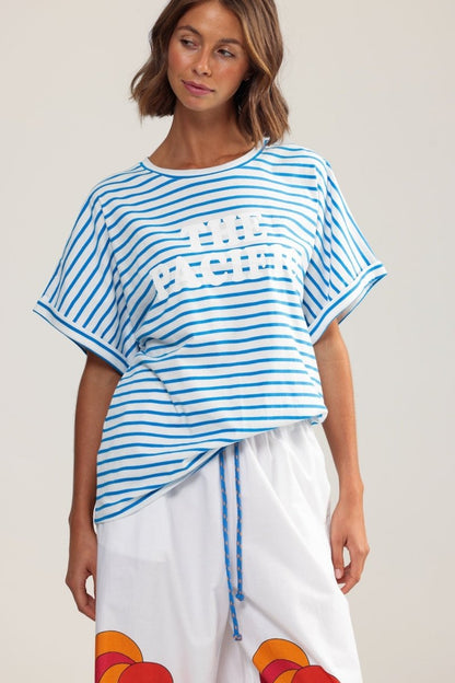 The Pacific Hotel T-shirt in Stripes from BINNYWEAR at Edito boutique