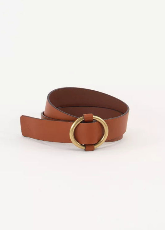 Sessun Tisao Belt in Golden Brown