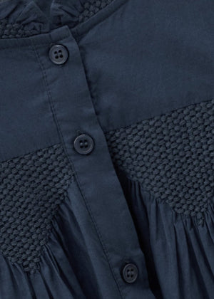 Tonia Embroidered Shirt in Blue from BA&SH at Edito Boutique