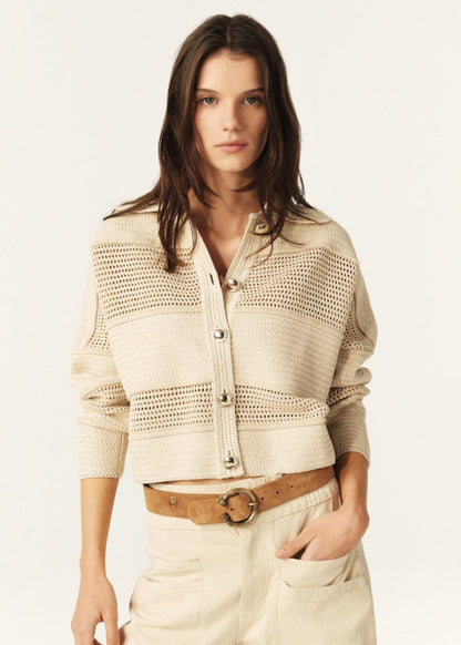 Val Cardigan in Ecru from BA&SH at Edito boutique