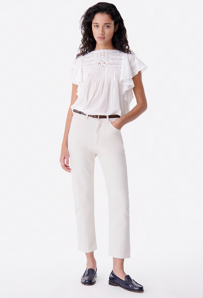 Vanessa Bruno Calisson Blouse in White Lace