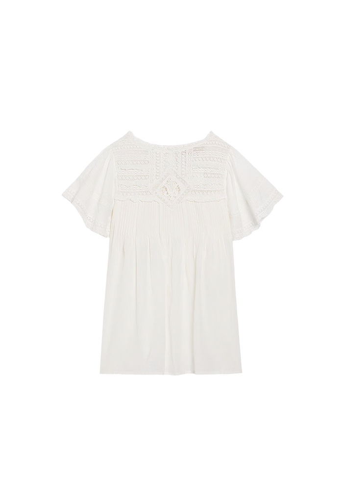 Vanessa Bruno Calisson Blouse in White Lace